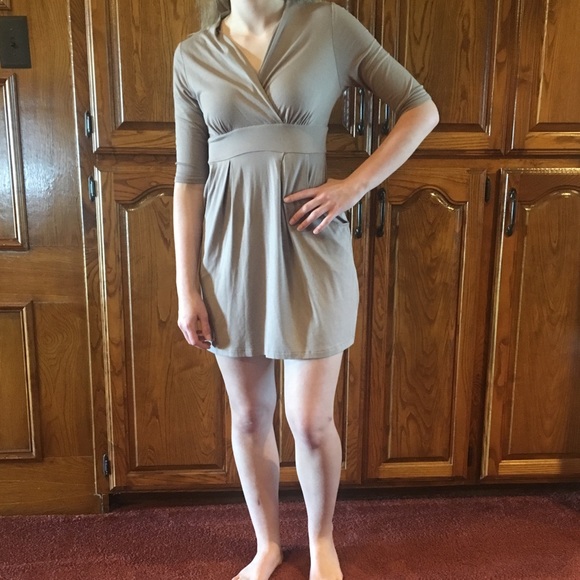 one clothing Dresses & Skirts - Taupe Medium Dress with Pockets!